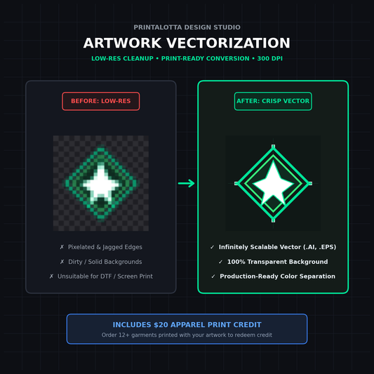 Artwork Vectorization & Print-Ready Prep